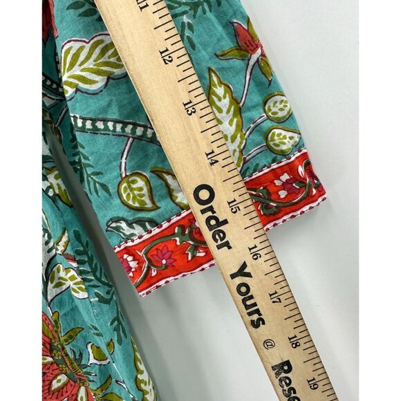 Exclusively for Signals Top Womens 3/4 Sleeve Floral Asymmetric Hem Multicolor M - Picture 8 of 10